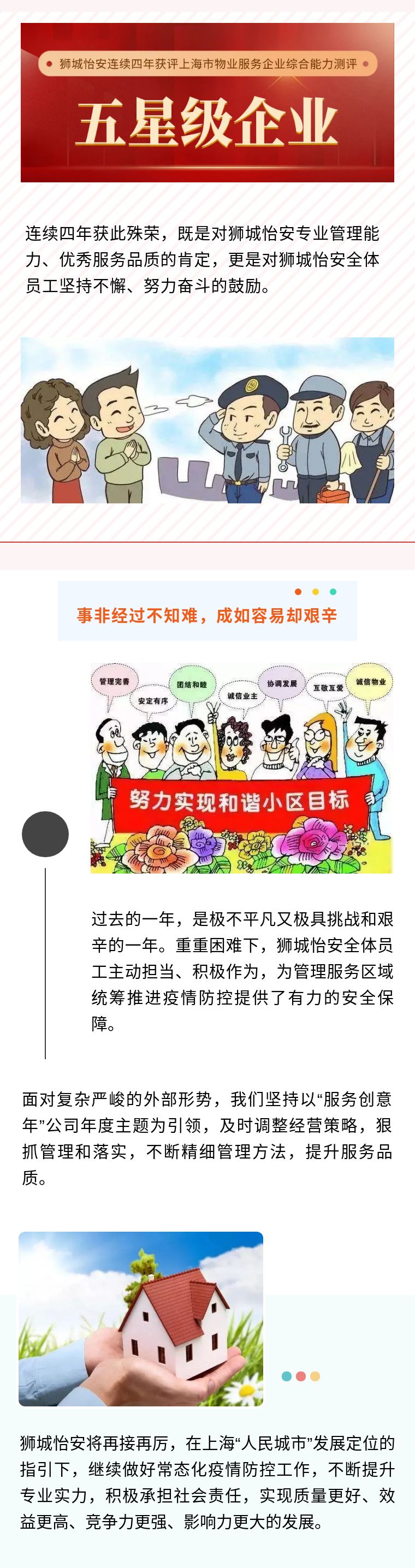 狮城怡安连续第四年获评“上海市物业服务企业综合能力五星级企业”